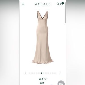 Amsale bridesmaids dress in Champagne
